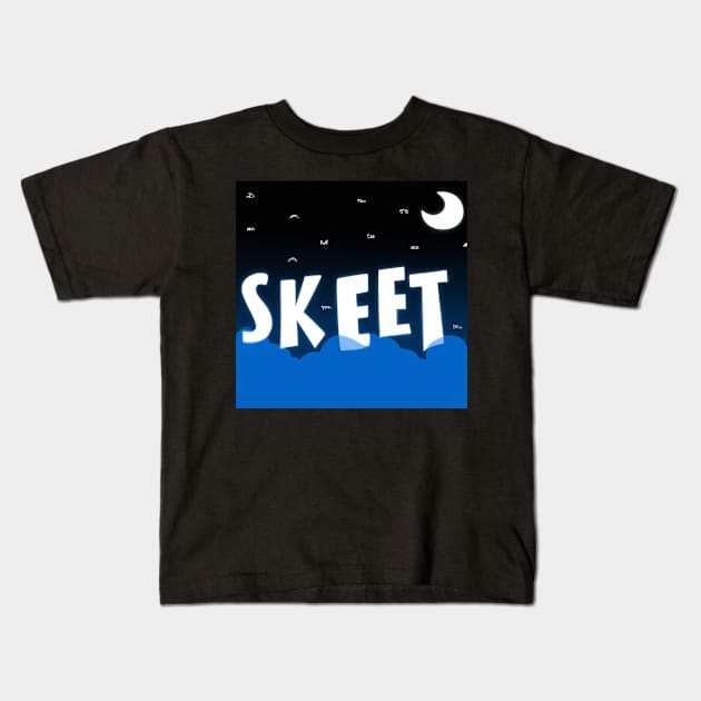 Skeet Language in Air over Moon Kids T-Shirt by Skeet Shop